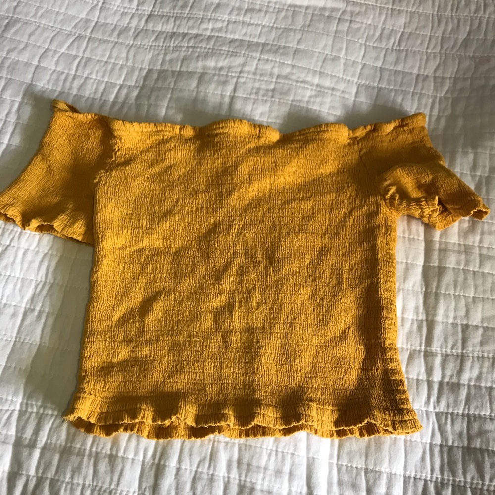 forever 21 yellow off the shoulder